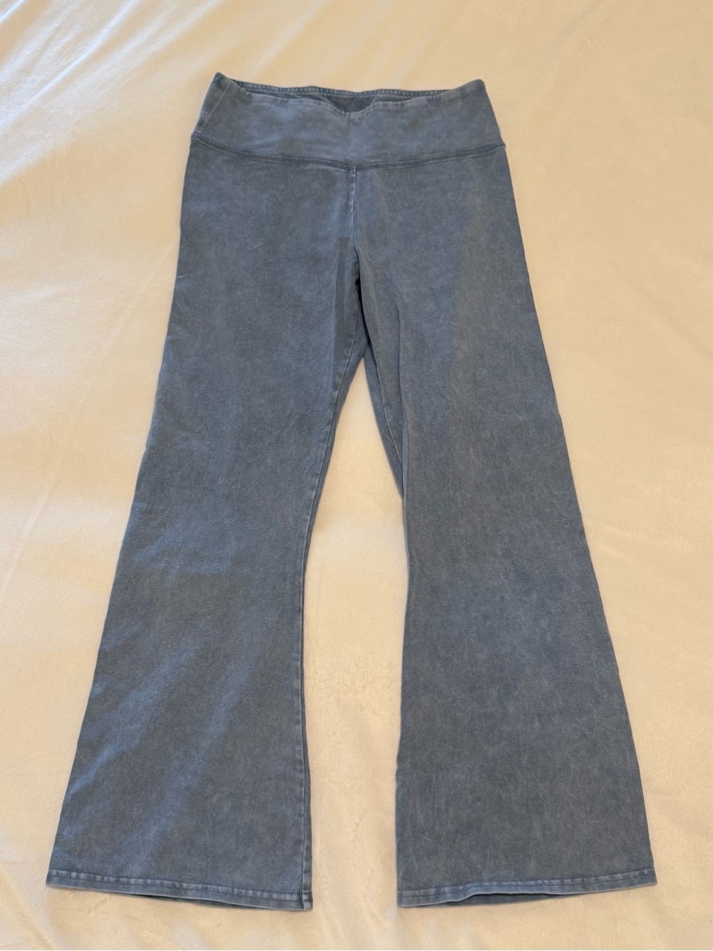 Aerie - Blue Cotton Blend Kick Flare Crop Leggings